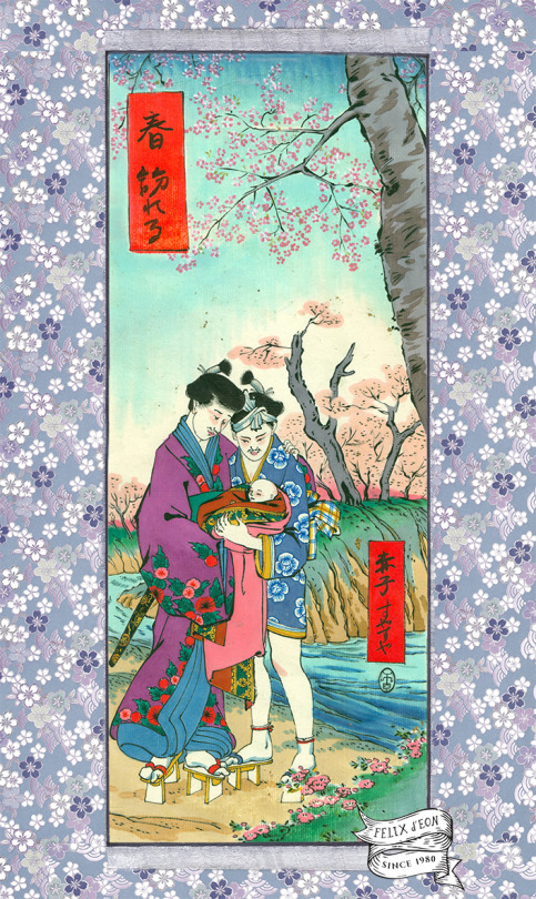 "Love Under Cherry Blossoms." A queer family in Japan, find love in the blush of Spring. Thinking about fathers day. This...
