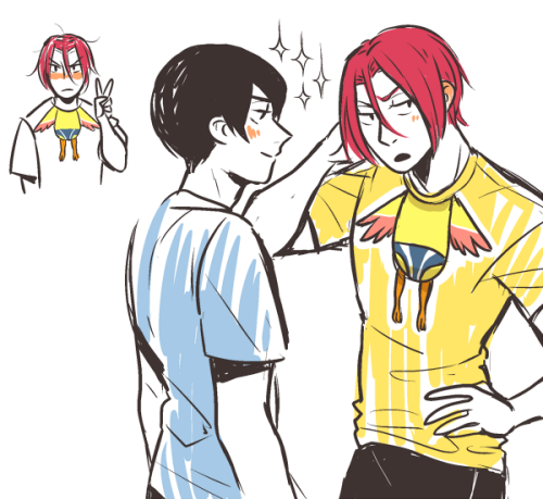 free! twit logmostly rinharu with one accidental kisusou