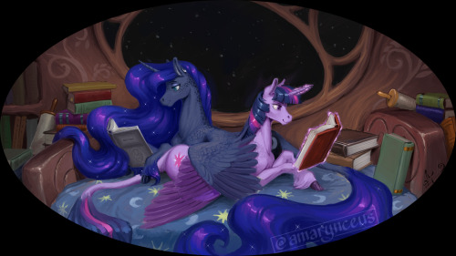 amarynceus:Books are great, but books with friends and companions are bestDigital sketch-painting, single layer, ~9h