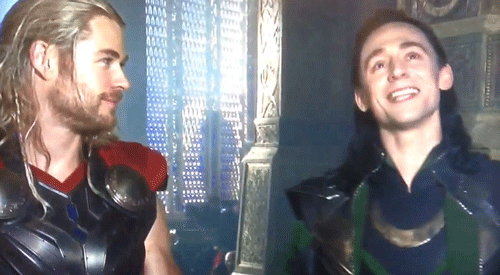farbenfrei:  THOR AND LOKI ON SET x 