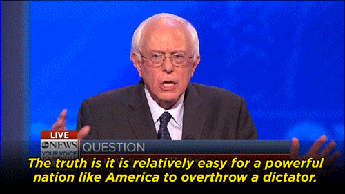 yahoonews:  Bernie Sanders on US interventions abroad  