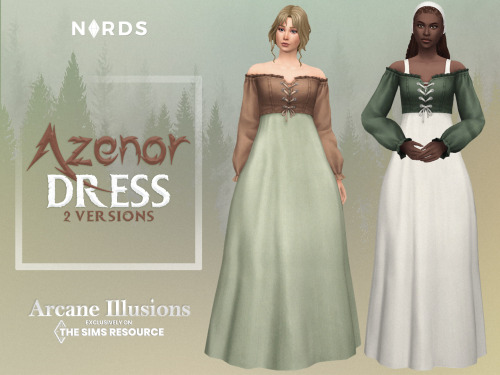 nords-sims:Azenor Gown:Hi again, this too was out yesterday, sorry!!I made it for The Sims Resource’