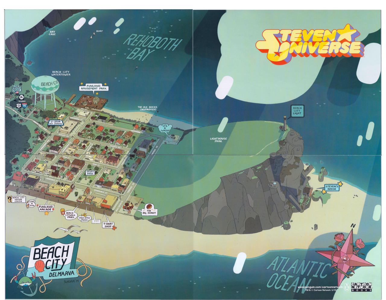 rem-zel:  Beach City map from New York Comic Con 