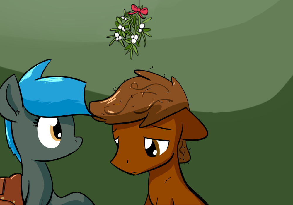 ask-jade-shine:  I don’t know why anypony would want to kiss me, but tradition