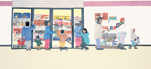 5centsapound:Annie Pootoogook chronicles the realities of contemporary Inuit lifePootoogook’s detail