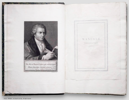 Giambattista Bodoni, Manuale Tipografico, Manual of Typography, 1818. Parma, Italy. Take a look at 6