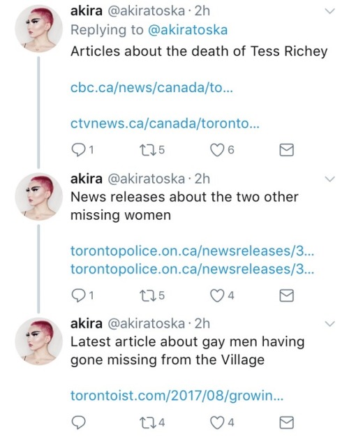 nanoochka:  missfame:  https://twitter.com/akiratoska/status/937858659371094016   ‼️ PLEASE SIGNAL BOOST THIS ‼️ STAY INFORMED EVERYONE AND STAY SAFE ‼️  The Toronto Police clearly are not interested in giving queer people and sex workers