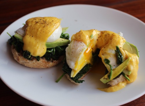 Eggs florentine for my family on Christmas morning