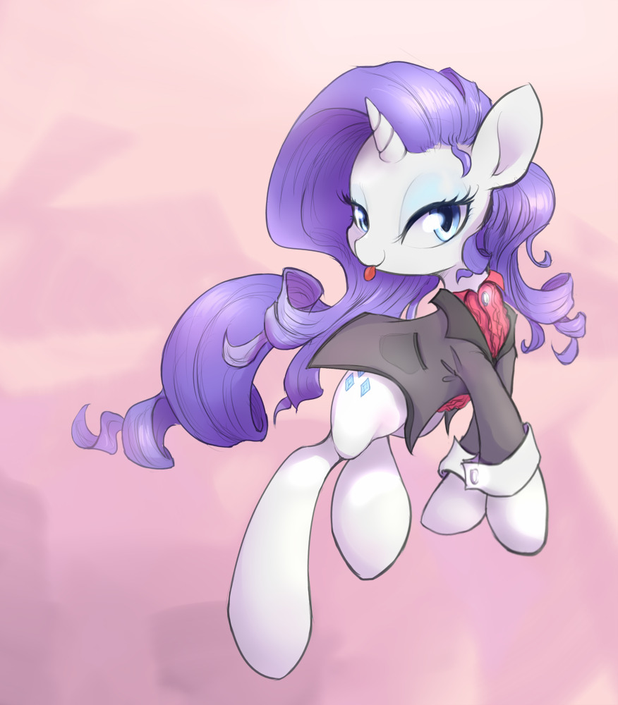 mlpanonart:  Rarity in a suit. Messing around with line weights, but it is still