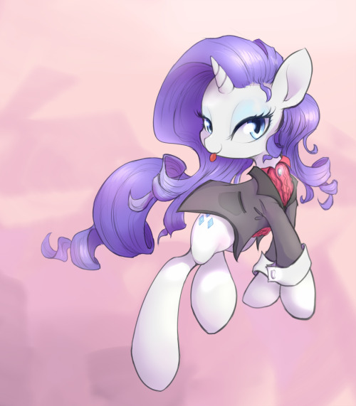 mlpanonart:  Rarity in a suit. Messing around with line weights, but it is still difficult to do so freely. At least sketching is a lot easier now. I should go draw some stuff on my other tumblr. Edit: Fixed proportions a little, as usual.   ^w^