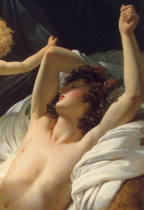 Detail, part IV; Morpheus and Iris, 1811, by Pierre-Narcisse Guérin. No Tumblr, this is not adult co