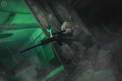 ladydaniela89:    I am Sniper Wolf and I always kill what I aim at.-Metal Gear SolidPhoto: Manuel Moggio PhotographyLocation: Italy