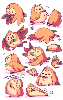 rambamboo:   ive never drawn rowlet bc i thought its design had v little pose potential i was rawwwwng