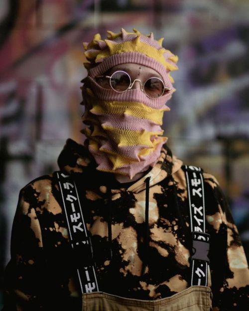 Spiky balaclavas are back! Love this series of @oneaveragebiped by @acrackedlens97 www.prettysnake.c