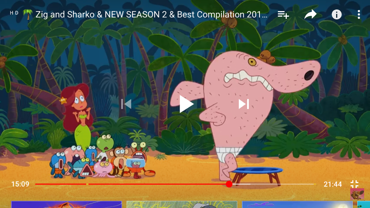 In season 2 of Zig and Sharko, Sharko is now shown wearing briefs. In this episode,