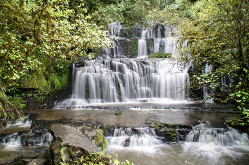 Purakaunui FallsThis three-tiered waterfall is described as the most photographed waterfall in New Z