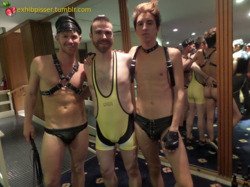 Porn photo exhibpisser:  With the gogo boys at IML