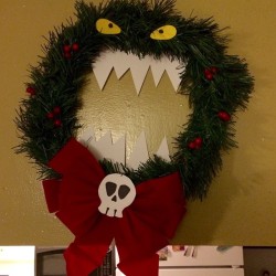 ozfromaustin:  Made a Nightmare Before Christmas #wreath with a few dollar store supplies probably the 2nd most favorite #Christmas decoration ever #nightmarebeforechristmas #diy #nmbc #nbc via Instagram http://bit.ly/1u5Oej9 