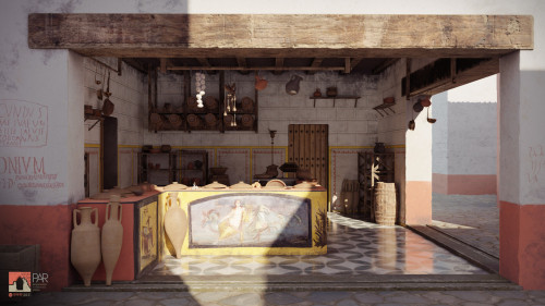 Virtual Reconstruction Of Thethermopoliumdiscovered During The Last Excavations In Pompeii. Made By The
