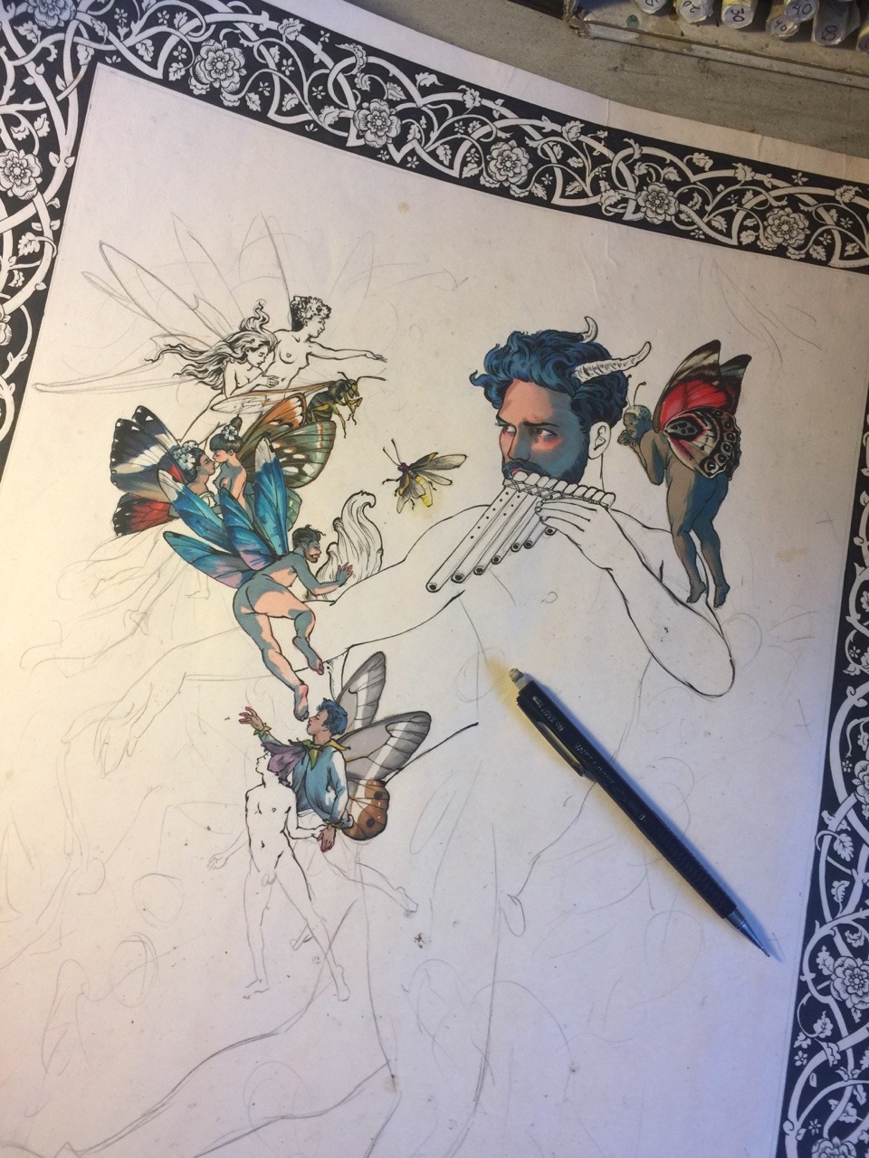 felixdeonsdirtydays:  Today’s work. In progress.