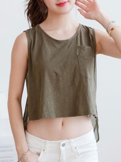 fashionmia1:  chiffon sleeveless t-shirt&gt;&gt;&gt;&gt; here