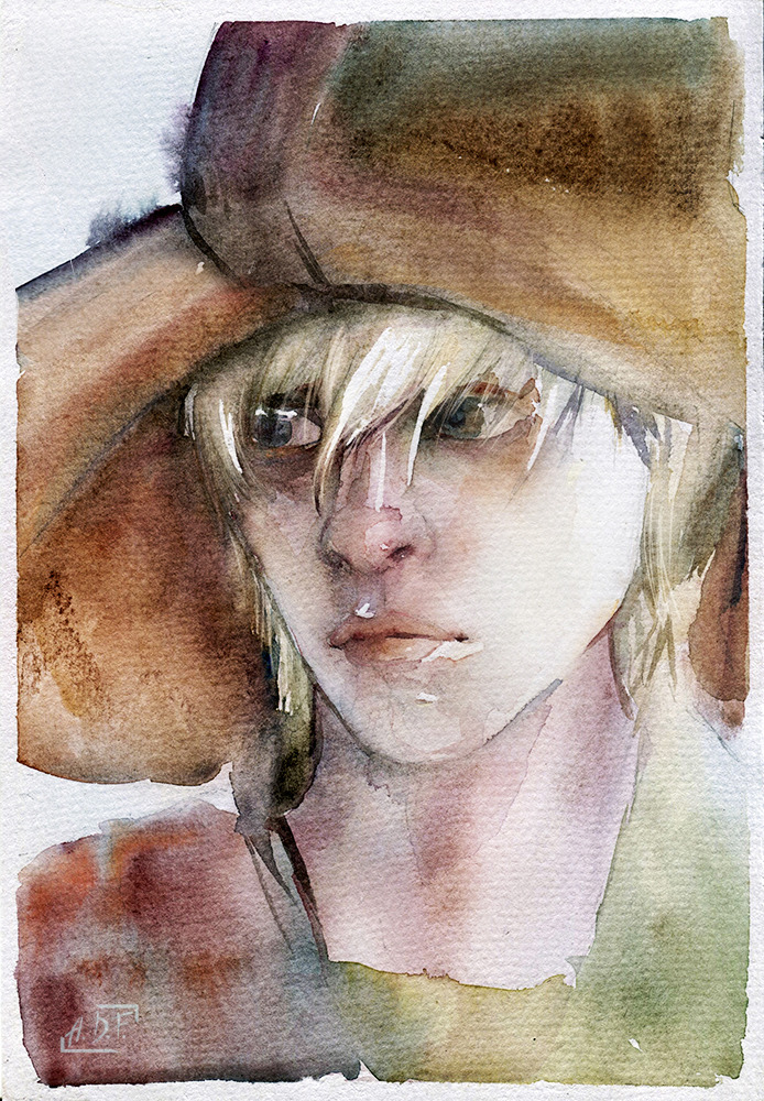 a-d-f:  Two hours alone with a my obsession and watercolor.