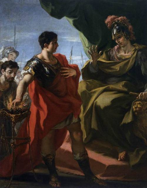 Mucius Scaevola before Porsenna, Giovanni Antonio Pellegrini, between 1706 and 1708