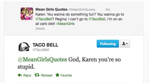 swannsavior:  Whoever runs the Taco Bell twitter is pretty cool. 