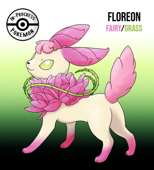 inprogresspokemon - Floreon (Fairy/Grass)#??? - On rare...