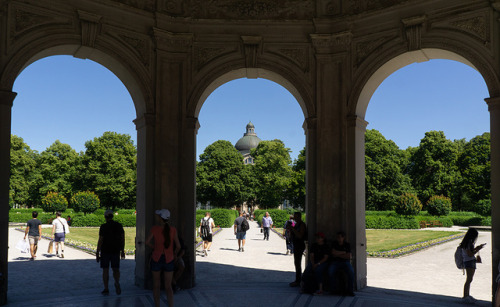 View from the Dianatempel in the Hofgarten, Munich - July 2019