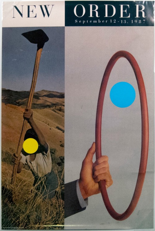 shihlun: John Baldessari, Poster for the New Order concert, 1987.