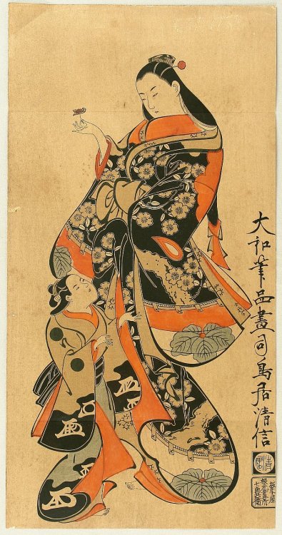 “Ancient beauty” by Torii Kiyonobu II (active 1725–1761)