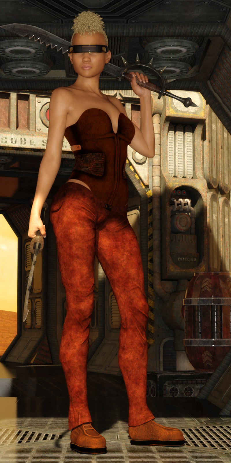   	Wanderer outfit is perfect for your post-apocalyptic artwork.  	   	The boots,