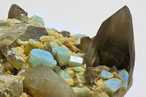neoxu:Amazonite, Smoky Quartz, Calcite by fyngyrz on Flickr.