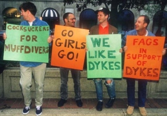 nvara-of-mortains-own:genderoutlaws:Go Girls Go! | First Dyke March in Washington DC, 1993 I’m stealing tags from @aethersea bc they deserve to be seen #see this is why the ‘queer is a slur’ crowd will never make sense to me#because every time I