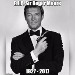 R.I.P. Sir Roger Moore #rip #sirrogermoore #rogermoore #007 #jamesbond