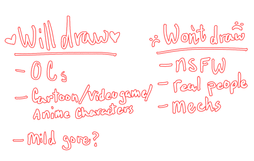 seasaltinecrackers:HEYO guess whos doing commission! :0 please email me at seasaltinecrackers@gmail.