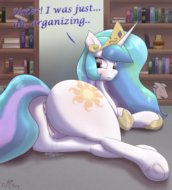 fishy-pony:  I did a commission for CloudDasher of their OC Radiant Moon. He graciously gave me permission to create a Princess Celestia version, woo! Because the plot was just too fine  X: