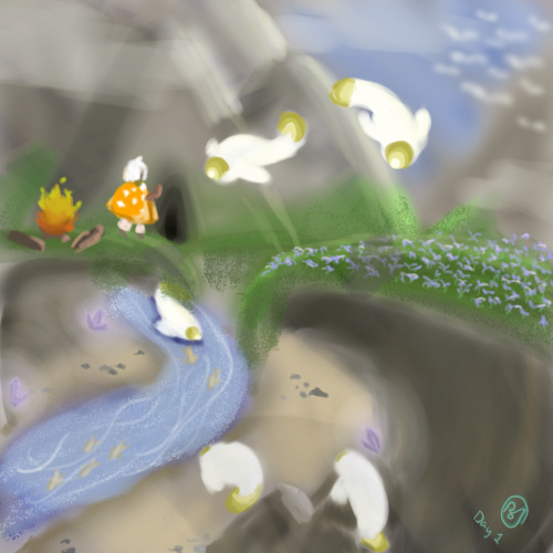 And Heres The Other Day 1. Sky COTL. Im Planning On Doing Watercolour For All Of Them But We'll See