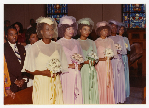 blackhistoryalbum:  PASTEL BRIDESMAIDS | 1960′S [click image to enlarge] These are the actual 