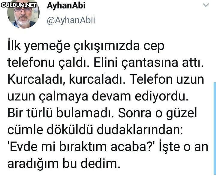 ilk yemeğe çıkışımızda cep...