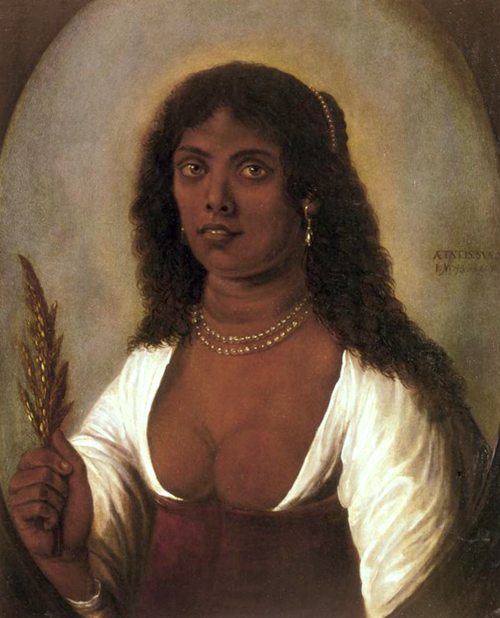 Brazilian Woman, by Jan Barendsz Muyckens, 1645