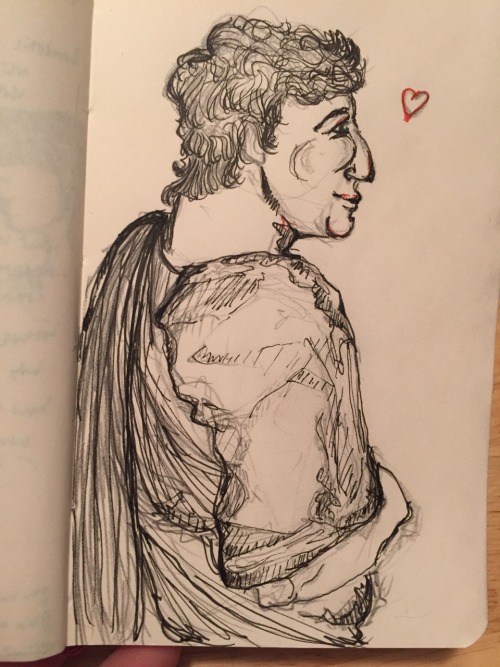 riboflavian:tired but I still drew … Round faced Octavian , being Romantic and wistful