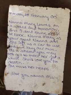 abandonedperth:Diary entries in abandoned house