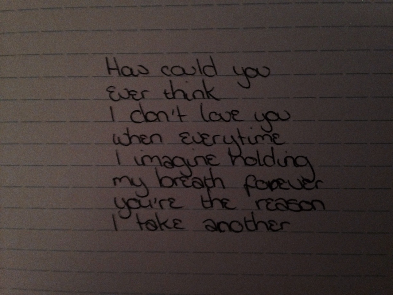that-chick-you-fell-for:  How could you  ever think  I don’t love you  when everytime