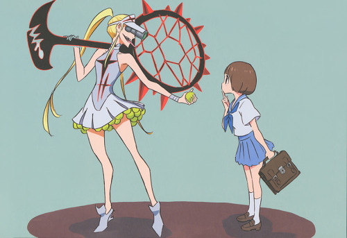 askgraphiteknight:  artbooksnat:  Kill la Kill (キルラキル) As far as secondary characters go, Tennis Club captain Omiko Hakodate had several nice shots illustrated by Sushio (すしお) in Sushio Club Love Love KLKL (Mandarake).  Best KLK girl