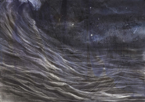 Judith Brandon (American, b. 1963, Indianapolis, IN) - Night Wave with Southern Cross, 2014   Drawin