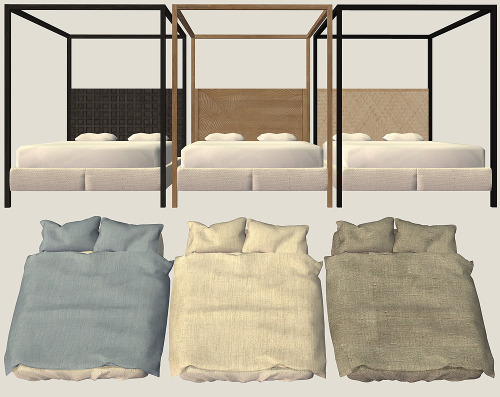 Recolors of Fake Blood’s conversion of the Alcova bed and bedding by Novvvas.Meshes are: HERET