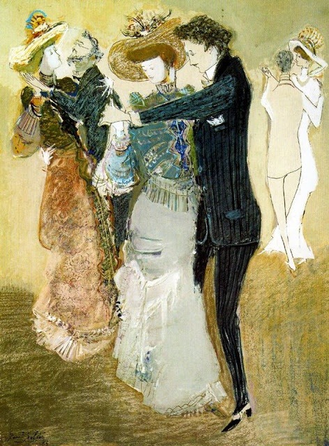 El Tango en Paris   -    Raul Soldi, 1963Argentine,1905-1994oil on paper,35x80cm (13,78"x31,49&