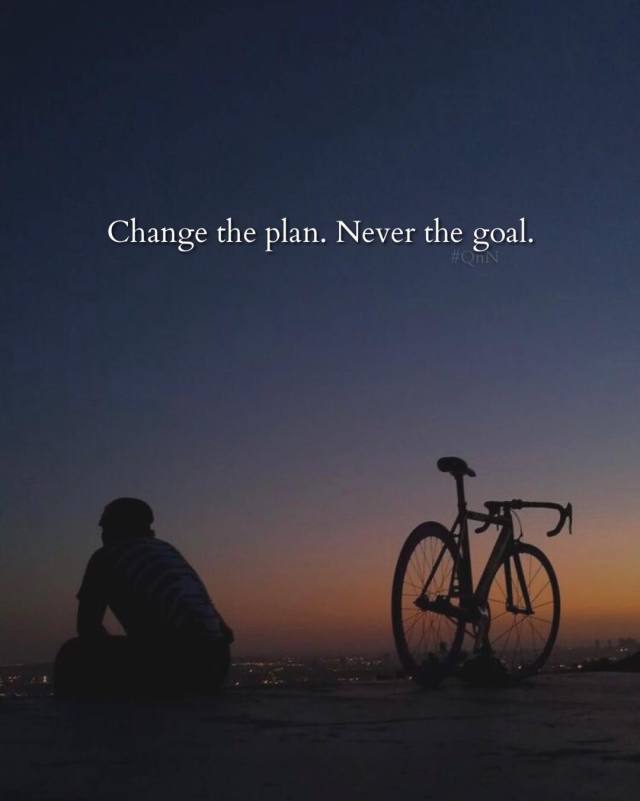 Change the plan. Never the goal. https://ift.tt/zgsXBy4 #ThinkPozitive#Positive Quotes#Quotes#Inspirational